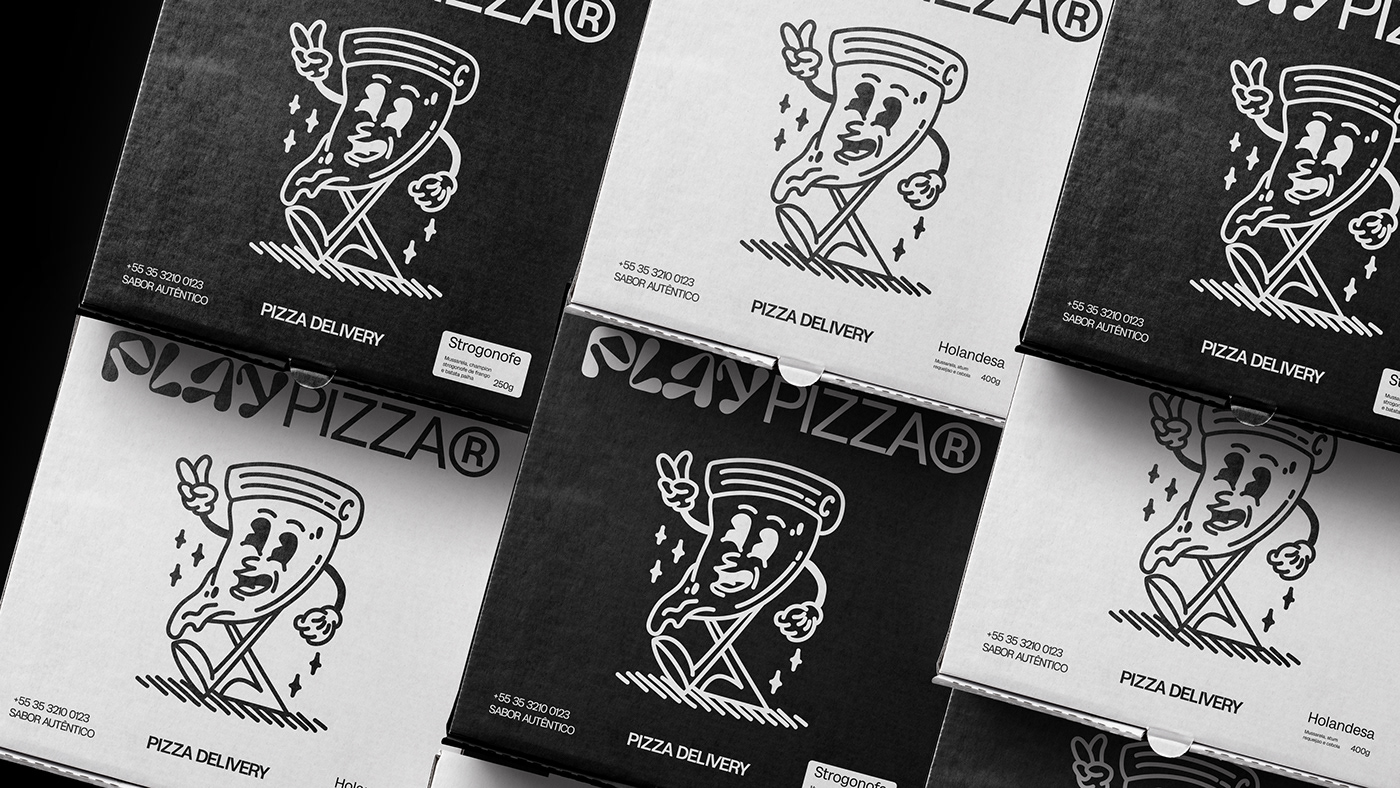 Play Pizza packaging designed by David Silva