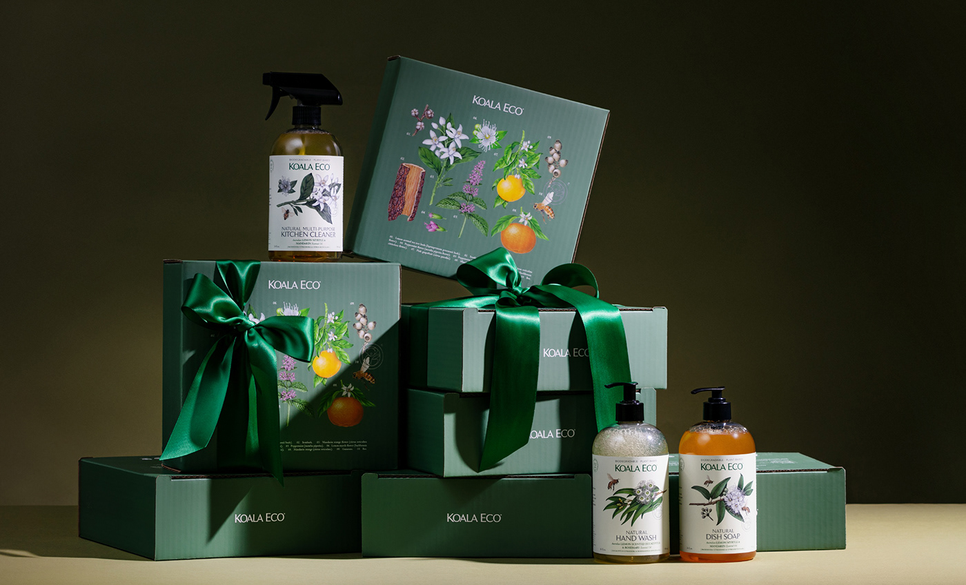 Koala Eco Gift Box packaging designed by Glasfurd and Walker
