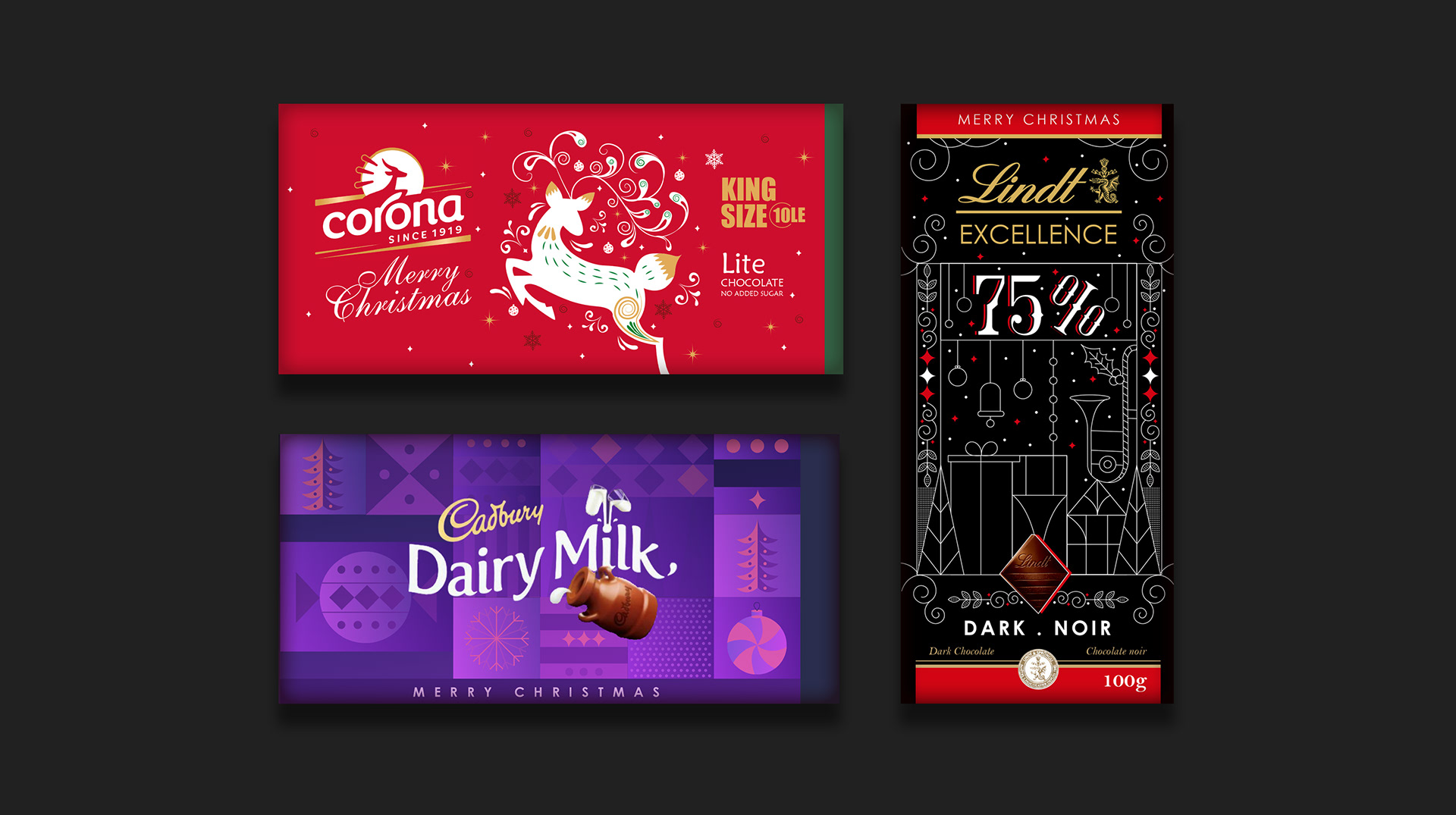 Christmas Chocolate Packaging designed by Asmaa Tarek
